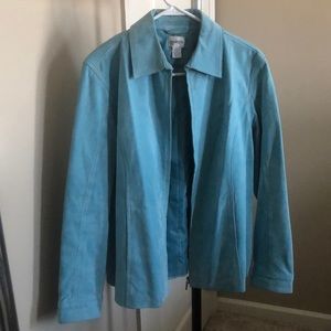 Suede blue jacket